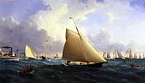 William Bradford New York Yacht Club Regatta off New Bedford painting